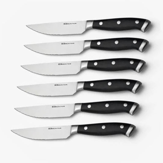 GRUNTER ELEGANCE STEAK KNIFE SHARP TIP (ABS HANDLE) - 6PK