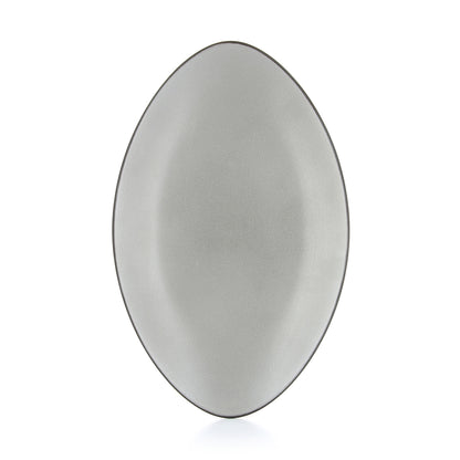 EQUINOXE OVAL PLATTER 35cm - PEPPER WHITE - 4PK