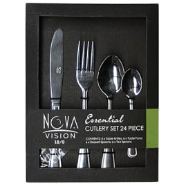 24PC NOVA VISION ESSENTIAL CUTLERY SET IN BOX